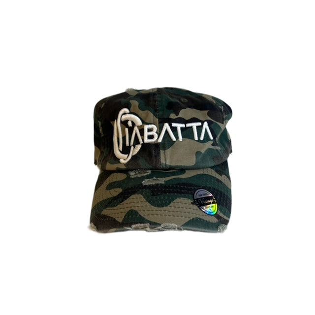 Camouflage Distress Ciabatta Vintage Dad Hat