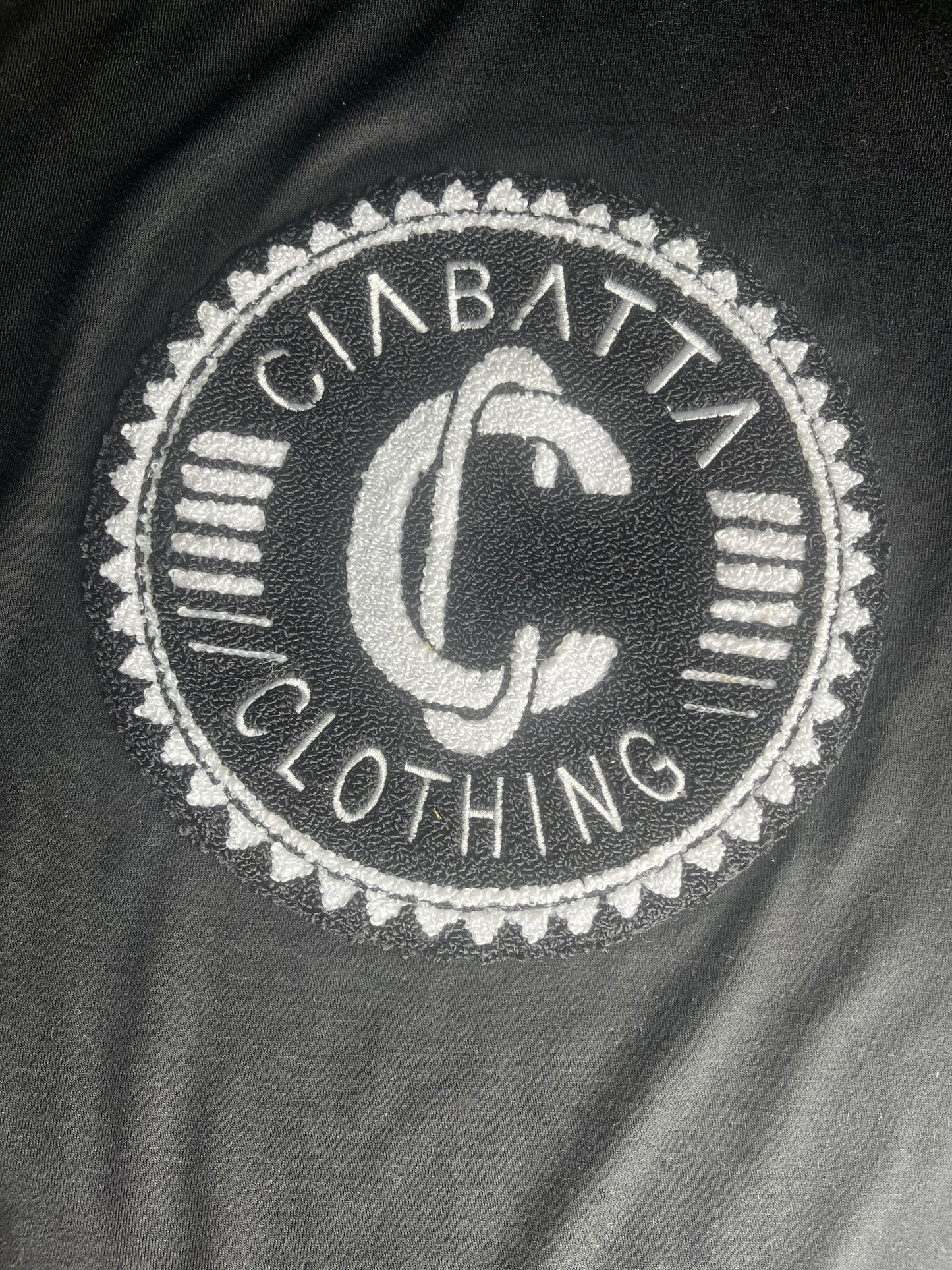Black Ciabatta Heavy Patch Embroidered T-Shirt