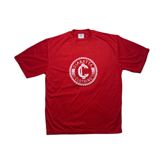 Red Ciabatta Heavy Patch Embroidered T-Shirt